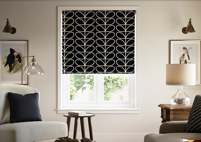 Orla Kiely Jumbo Linear Stem, Liquorice - Twist&Fit Roman Blind - Image 3